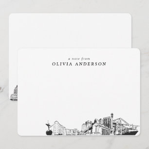 Jacksonville Skyline Personalisierte Mitteilungska Mitteilungskarte