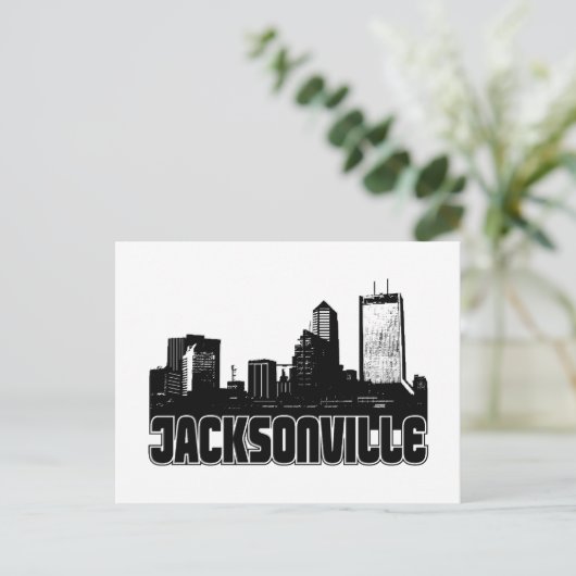 Jacksonville Skyline Postkarte (Stehend Vorderseite)