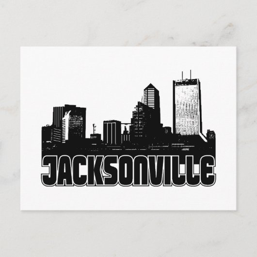Jacksonville Skyline Postkarte (Vorderseite)