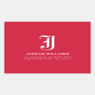 Jacksonville Staat University Classic JSU Letter Rechteckiger Aufkleber