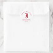 Jacksonville Staat University Classic JSU Letter Runder Aufkleber (Tasche)