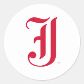 Jacksonville Staat University Classic JSU Letter Runder Aufkleber (Vorderseite)