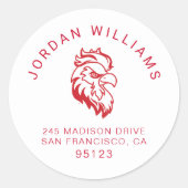 Jacksonville Staat University Gamecocks Red Eagle Runder Aufkleber (Vorderseite)