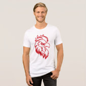 Jacksonville Staat University Gamecocks Red Eagle Tri-Blend Shirt (Vorderseite voll)