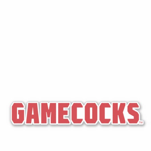 Jacksonville Staat University Gamecocks Rotes Logo Aufkleber (Vorderseite)