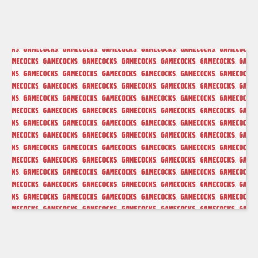 Jacksonville Staat University Gamecocks Rotes Logo Geschenkpapier Set (Vorderseite)