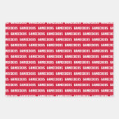 Jacksonville Staat University Gamecocks Rotes Logo Geschenkpapier Set (Vorderseite)