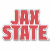 Jacksonville Staat University JAX STAAT Bold Red Aufkleber (Vorderseite)