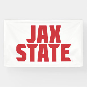 Jacksonville Staat University JAX STAAT Bold Red Banner