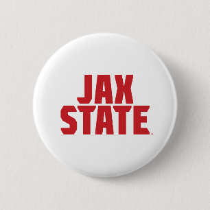 Jacksonville Staat University JAX STAAT Bold Red Button