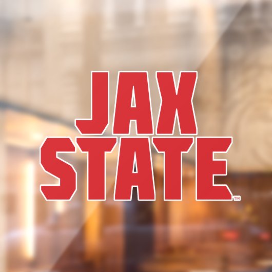 Jacksonville Staat University JAX STAAT Bold Red Fensteraufkleber (Blatt 2)