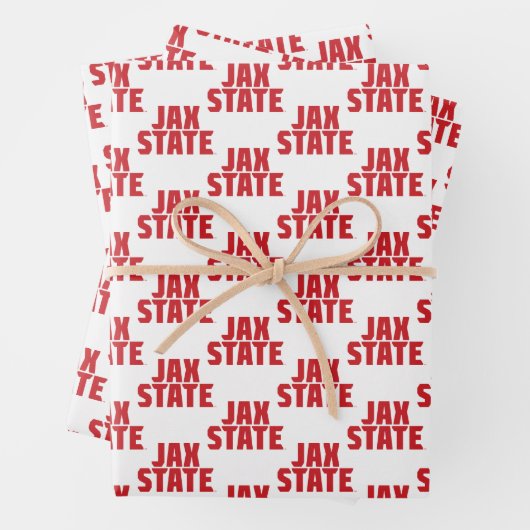 Jacksonville Staat University JAX STAAT Bold Red Geschenkpapier Set (Beispiel)