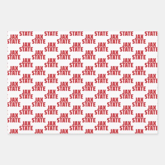 Jacksonville Staat University JAX STAAT Bold Red Geschenkpapier Set (Vorderseite)