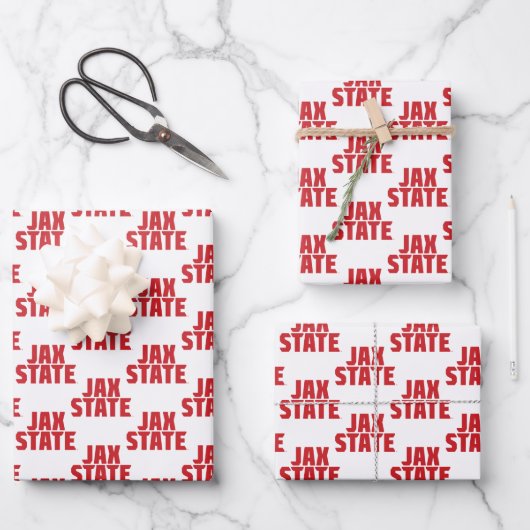 Jacksonville Staat University JAX STAAT Bold Red Geschenkpapier Set (Vorderseite)