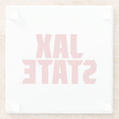 Jacksonville Staat University JAX STAAT Bold Red Glasuntersetzer (Rückseite)