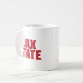 Jacksonville Staat University JAX STAAT Bold Red Kaffeetasse (Vorderseite Links)