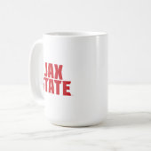 Jacksonville Staat University JAX STAAT Bold Red Kaffeetasse (Vorderseite Links)
