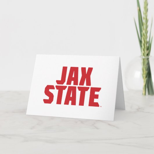Jacksonville Staat University JAX STAAT Bold Red Karte (Vorderseite)