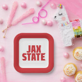 Jacksonville Staat University JAX STAAT Bold Red Pappteller (Party)