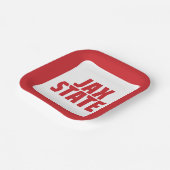 Jacksonville Staat University JAX STAAT Bold Red Pappteller (Gewinkelt)