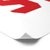 Jacksonville Staat University JAX STAAT Bold Red Poster (Ecke)