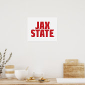 Jacksonville Staat University JAX STAAT Bold Red Poster (Küche)