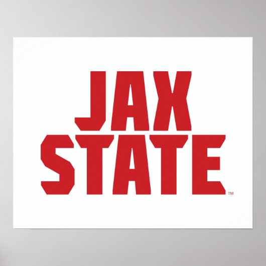 Jacksonville Staat University JAX STAAT Bold Red Poster (Vorne)