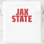 Jacksonville Staat University JAX STAAT Bold Red Rechteckiger Aufkleber (Tasche)