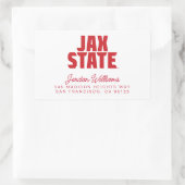Jacksonville Staat University JAX STAAT Bold Red Rechteckiger Aufkleber (Tasche)