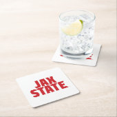 Jacksonville Staat University JAX STAAT Bold Red Rechteckiger Pappuntersetzer (Vor Ort)