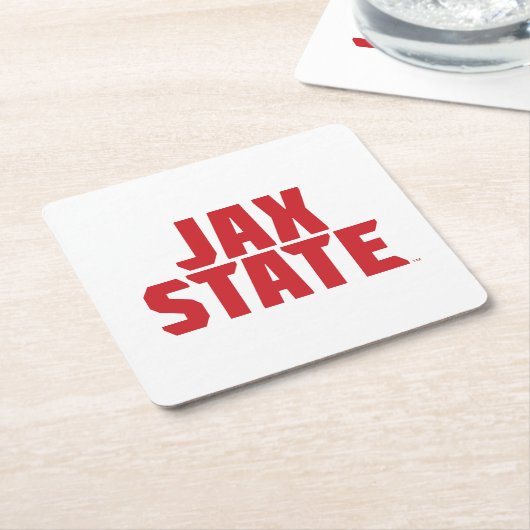 Jacksonville Staat University JAX STAAT Bold Red Rechteckiger Pappuntersetzer (angewinkelt)