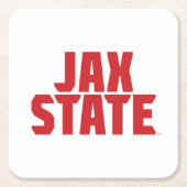 Jacksonville Staat University JAX STAAT Bold Red Rechteckiger Pappuntersetzer (Vorderseite)