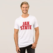 Jacksonville Staat University JAX STAAT Bold Red Tri-Blend Shirt (Vorderseite voll)