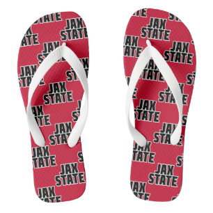 Jacksonville Staat University JAX STAAT Bold Text Badesandalen