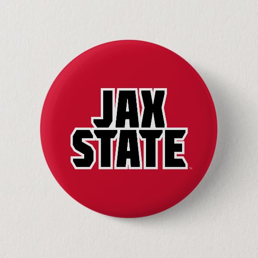 Jacksonville Staat University JAX STAAT Bold Text Button (Vorderseite)
