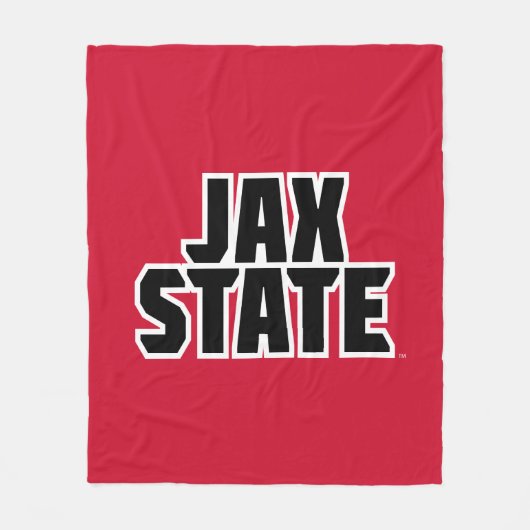 Jacksonville Staat University JAX STAAT Bold Text Fleecedecke (Vorderseite)