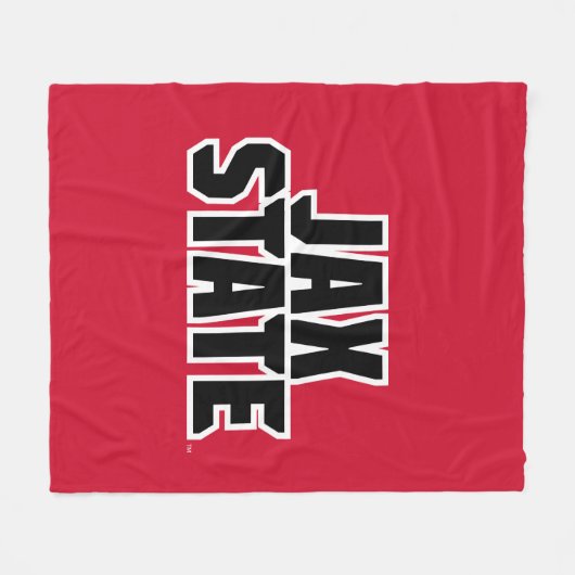 Jacksonville Staat University JAX STAAT Bold Text Fleecedecke (Vorderseite (Horizontal))