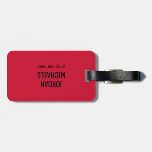 Jacksonville Staat University JAX STAAT Bold Text Gepäckanhänger (Rückseite horizontal)