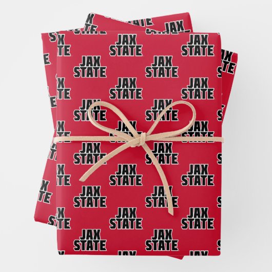 Jacksonville Staat University JAX STAAT Bold Text Geschenkpapier Set (Beispiel)