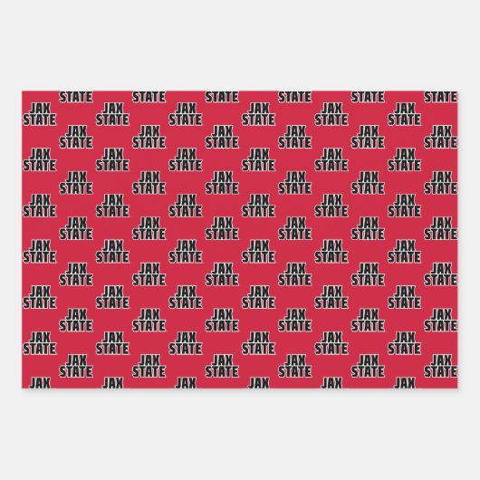 Jacksonville Staat University JAX STAAT Bold Text Geschenkpapier Set (Vorderseite)