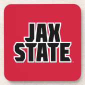 Jacksonville Staat University JAX STAAT Bold Text Getränkeuntersetzer (Vorderseite)