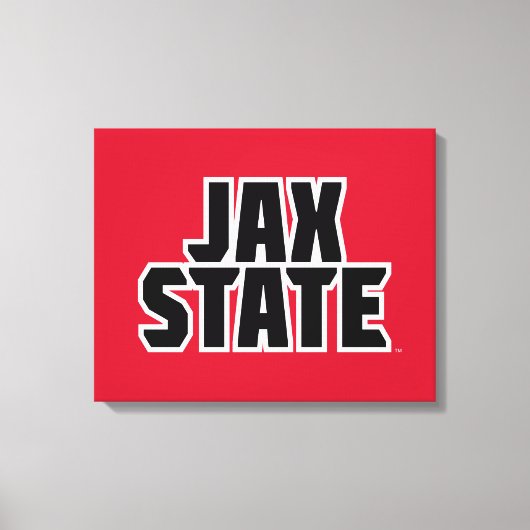 Jacksonville Staat University JAX STAAT Bold Text Leinwanddruck (Vorderseite)
