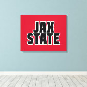Jacksonville Staat University JAX STAAT Bold Text Leinwanddruck (Insitu (Holzboden))