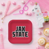 Jacksonville Staat University JAX STAAT Bold Text Pappteller (Party)