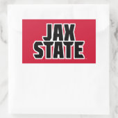 Jacksonville Staat University JAX STAAT Bold Text Rechteckiger Aufkleber (Tasche)