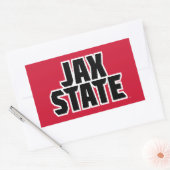 Jacksonville Staat University JAX STAAT Bold Text Rechteckiger Aufkleber (Umschlag)