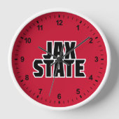 Jacksonville Staat University JAX STAAT Bold Text Uhr (Vorderseite)