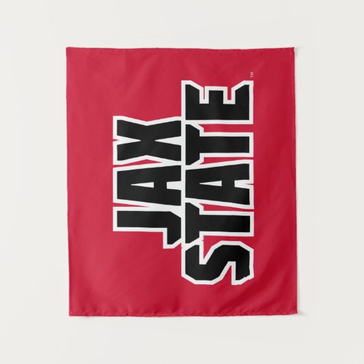 Jacksonville Staat University JAX STAAT Bold Text Wandteppich (Vorderseite)