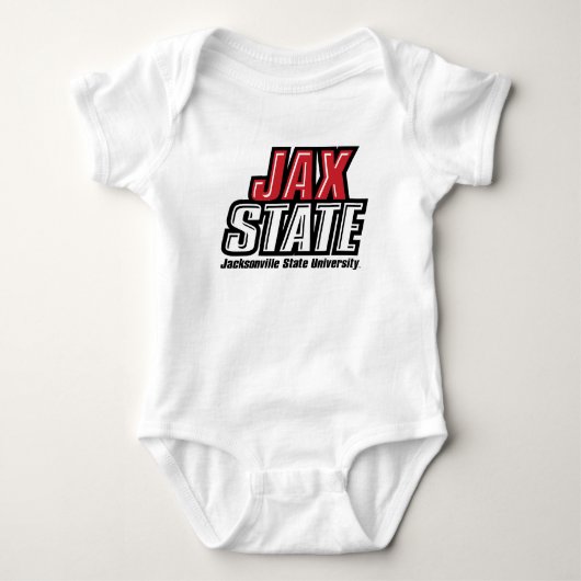 Jacksonville Staat University JAX STAAT Logo Baby Strampler (Vorderseite)