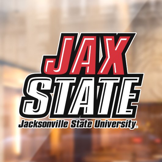 Jacksonville Staat University JAX STAAT Logo Fensteraufkleber (Blatt 2)